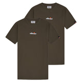 ellesse Herren T-Shirt 2er Pack - OLLIO 2, Kurzarm, Rundhals, Logo, Baumwolle, einfarbig