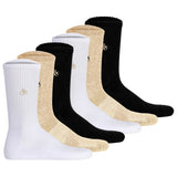 SCOTCH&SODA Herren Socken, 6er Pack - 1/2 Terry Cotton Crew, One Size, einfarbig