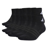 adidas Unisex Quarter Socken, 12er Pack - Cushioned Essentials Ankle Socks, Logo, gepolstert, einfarbig
