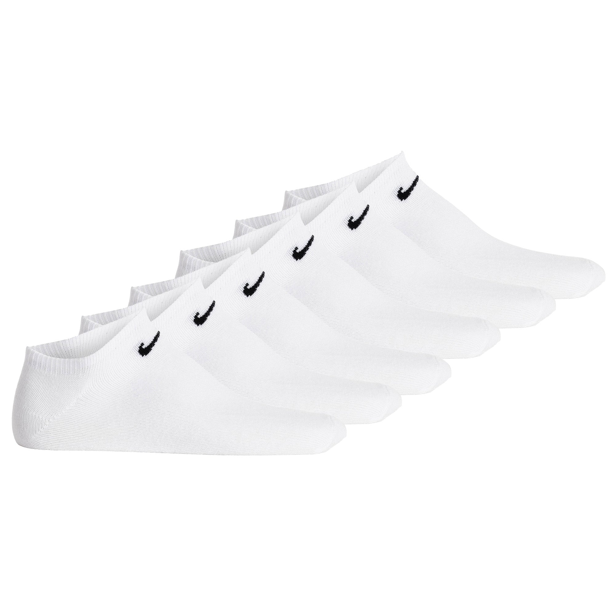 NIKE Unisex Sneakersocken, 6er Pack - Lightweight - No Show Sneaker, einfarbig, Logo