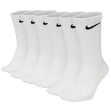 NIKE Unisex Tennissocken, 6er Pack - Cushioned - Training Crew Socks, einfarbig, Logo