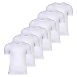 LACOSTE Men's T-Shirts, 6-pack - Essentials, Round Neck, Slim Fit, Cotton, Solid Color