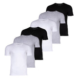 LACOSTE Herren T-Shirts, 6er Pack - Essentials, Rundhals, Slim Fit, Baumwolle, einfarbig