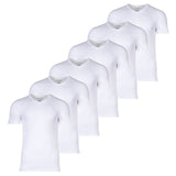 LACOSTE Herren T-Shirts, 6er Pack - Essentials, V-Ausschnitt, Slim Fit, Baumwolle, einfarbig