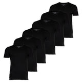 LACOSTE Herren T-Shirts, 6er Pack - Essentials, V-Ausschnitt, Slim Fit, Baumwolle, einfarbig