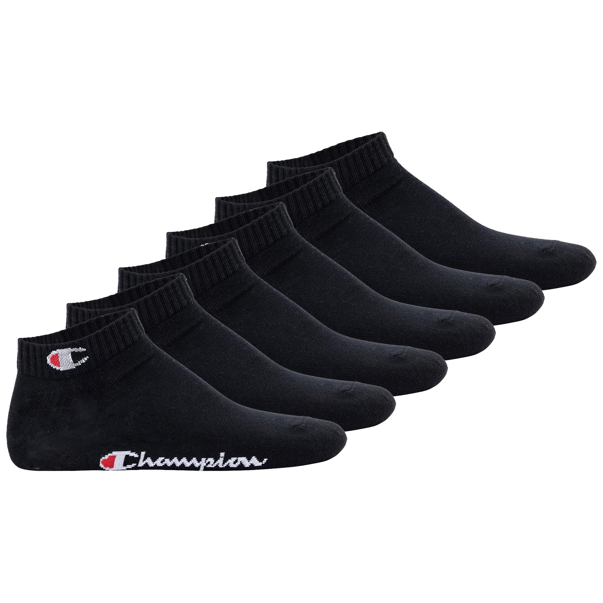 Champion Unisex Socken, 6er Pack - Quarter Socken, Basic, Logo
