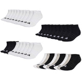 adidas Unisex Sneakersocken, 9er Pack - Cushioned Essentials Low Socks, Logo, gepolstert, einfarbig