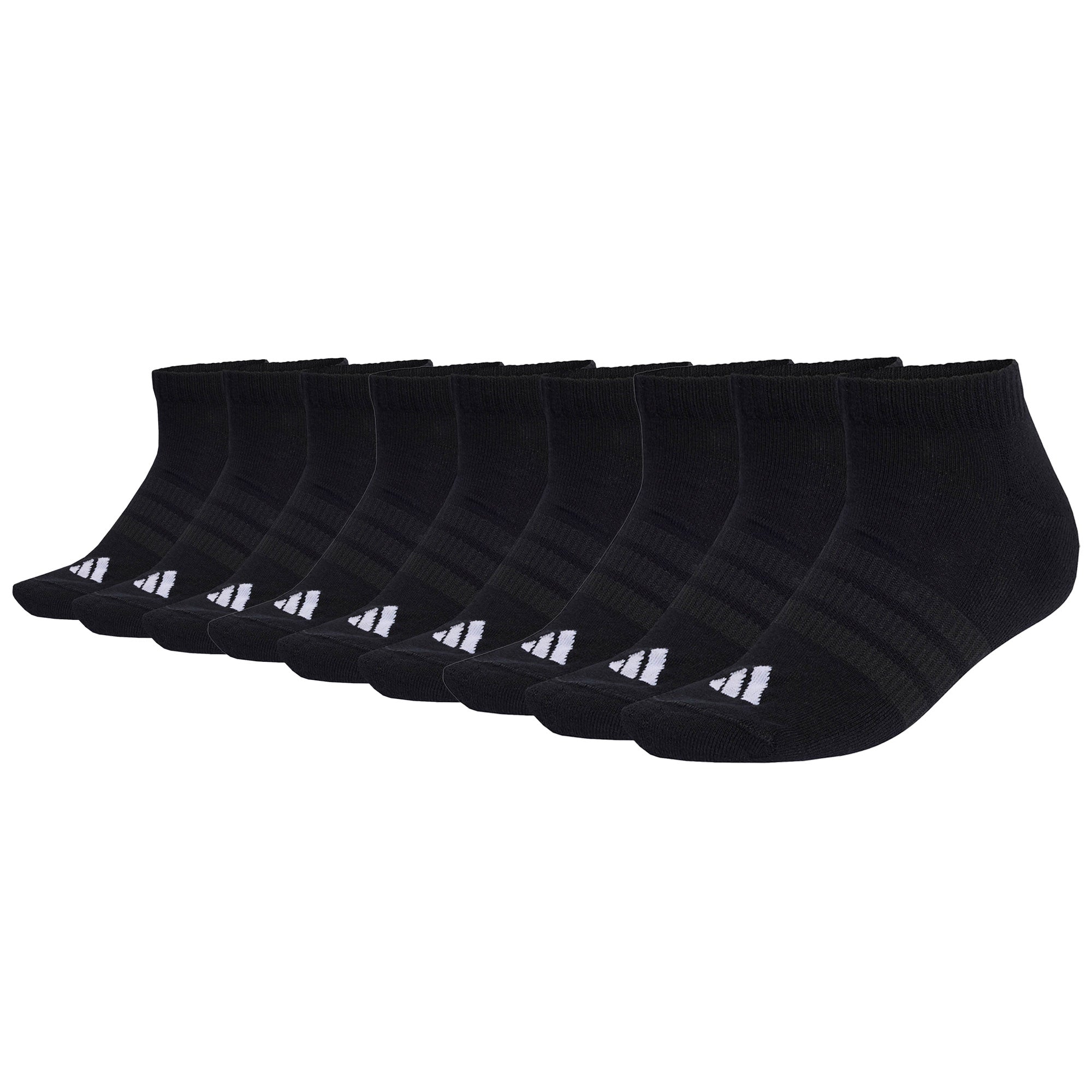 adidas Unisex Sneakersocken, 9er Pack - Cushioned Essentials Low Socks, Logo, gepolstert, einfarbig