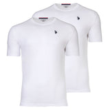 U.S. POLO ASSN. Herren T-Shirt 2er Pack - Rundhals, Logo-Stickerei, Baumwolle