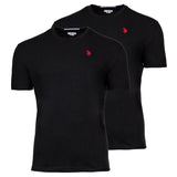 U.S. POLO ASSN. Herren T-Shirt 2er Pack - Rundhals, Logo-Stickerei, Baumwolle