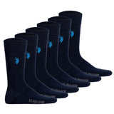 U.S. POLO ASSN. Herren Socken, 6er Pack - Business-Socken, Logo, Baumwoll-Mix