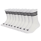 adidas Unisex Socken, 9er Pack - 3-Stripes Cushioned Sportswear Crew Socks, Logo, Streifen, gepolstert