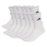 adidas Unisex Socks, 12-pack - Cushioned Crew Socks, Logo, padded, Solid Color
