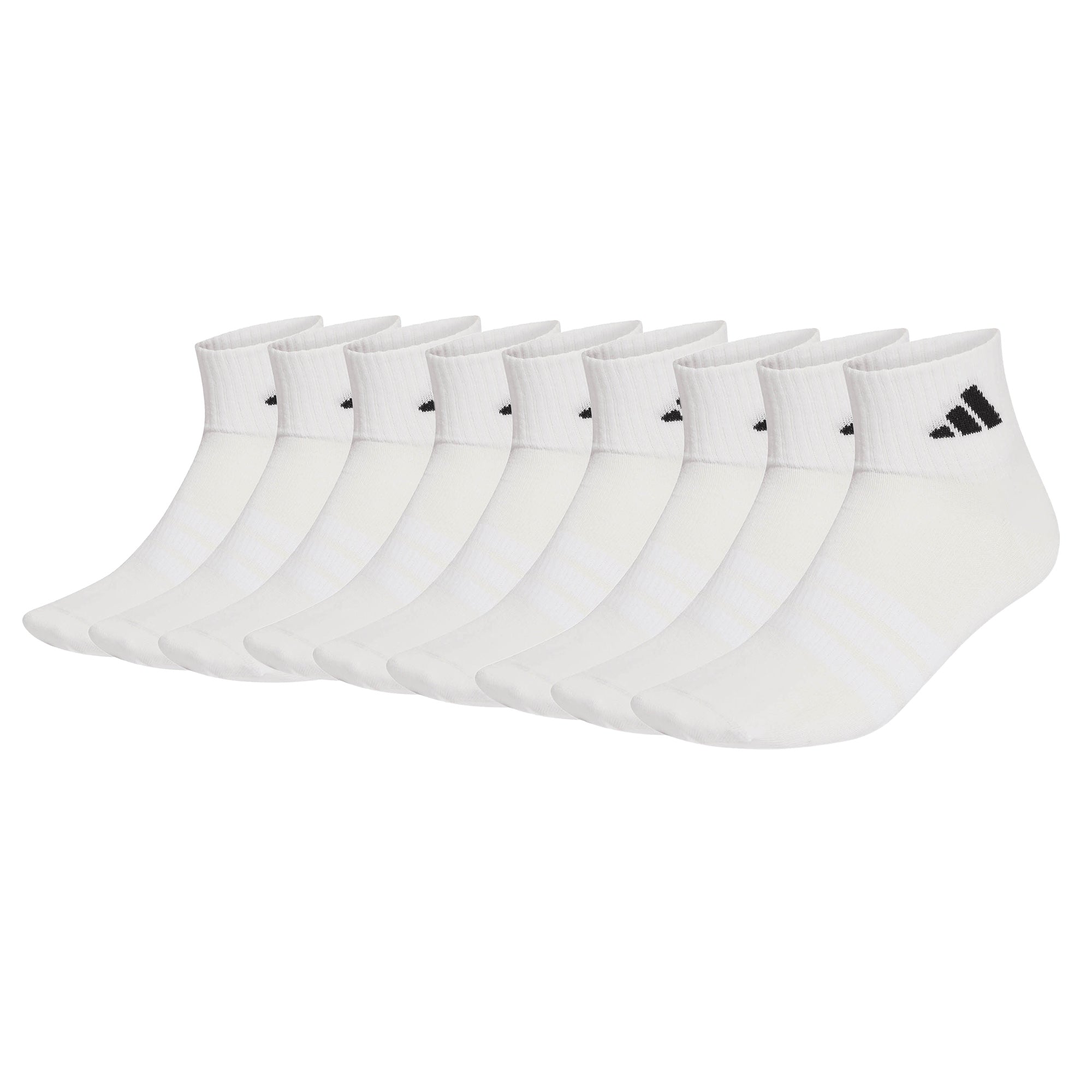 adidas Unisex Quarter Socken, 9er Pack - Thin & Light Sportswear Ankle Socks, Logo, einfarbig