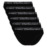 Bamboo basics Damen Slips YARA, 6er Pack - Logo-Bund, atmungsaktiv, Single Jersey