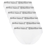 Bamboo basics Damen Slips YARA, 6er Pack - Logo-Bund, atmungsaktiv, Single Jersey