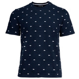 LACOSTE men's T-shirt - loungewear, round neck, cotton blend, pattern