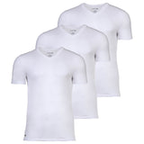 LACOSTE Men's T-Shirts, 3-pack - Essentials, V-Neck, Slim Fit, Cotton, Solid Color