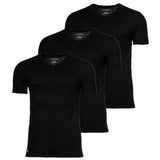 LACOSTE Men's T-Shirts, 3-pack - Essentials, V-Neck, Slim Fit, Cotton, Solid Color