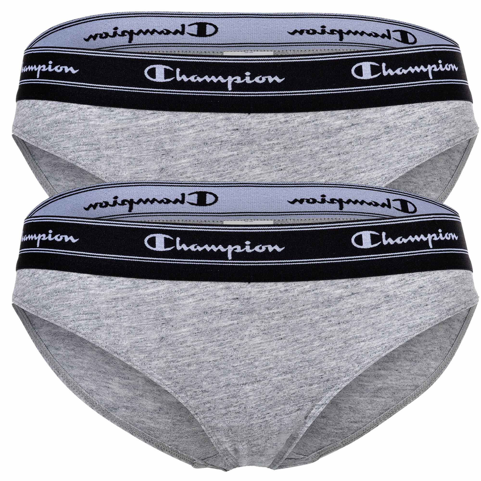 Champion ladies bikini briefs, 2-pack - briefs, logo waistband, solid colour