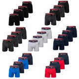Champion Herren Boxershorts, 4er Pack - Baumwolle, Logobund, einfarbig