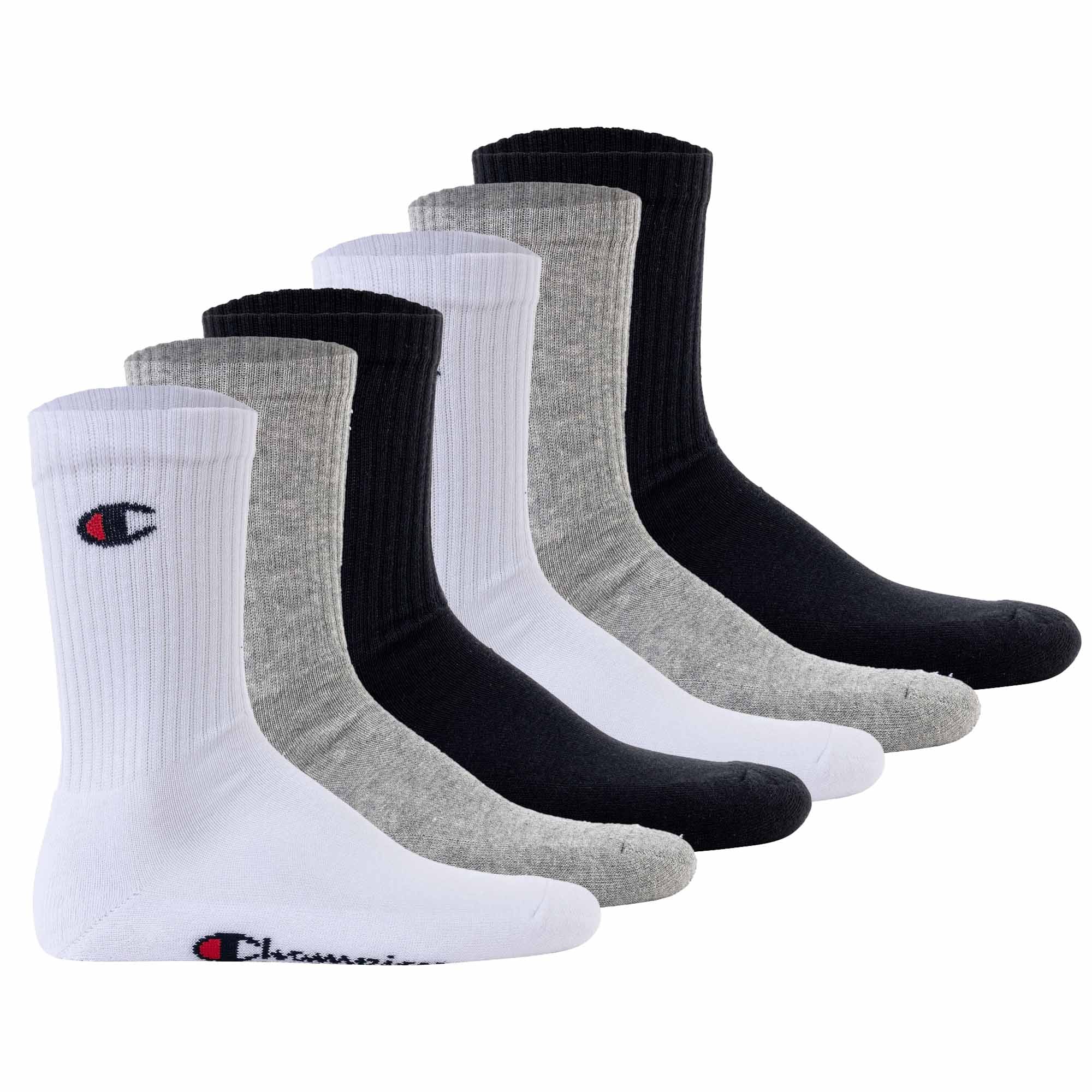 Champion Unisex Socken, 6 Paar - Crew Socken Basic