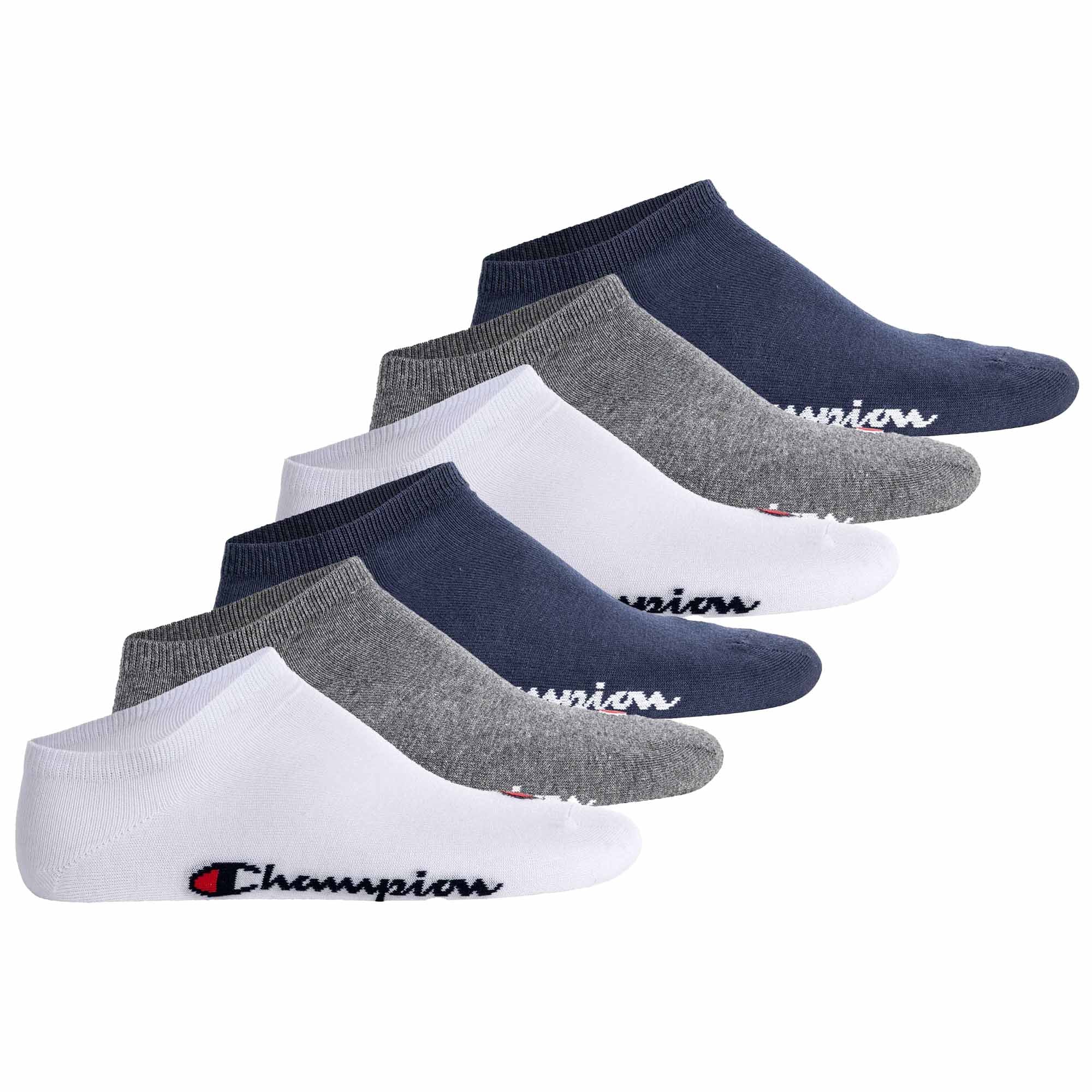 Champion Unisex Sneaker Socks, Pack of 6 - Sneaker Socks Basic, Logo