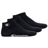 Champion Unisex Socken, 3er Pack - Quarter Socken, Basic, Logo