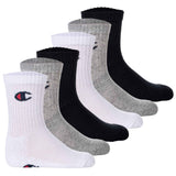 Champion kids socks, pack of 6 - crew socks, solid colour
