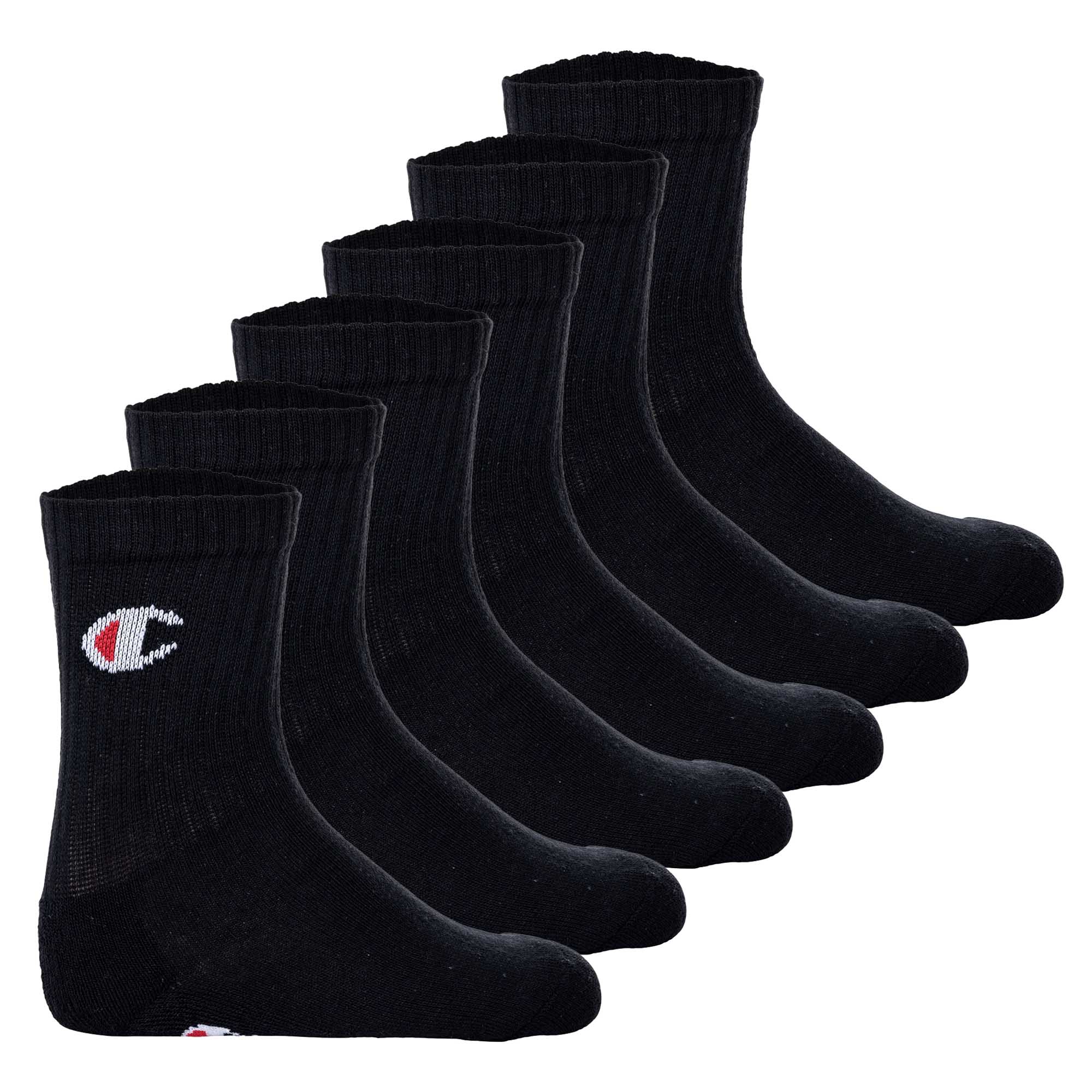 Champion Kinder Socken, 6er Pack - Crew Socken, einfarbig