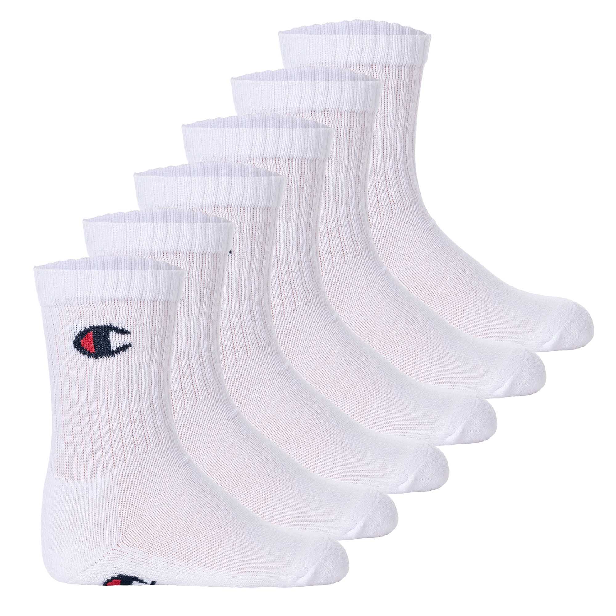 Champion Kinder Socken, 6er Pack - Crew Socken, einfarbig