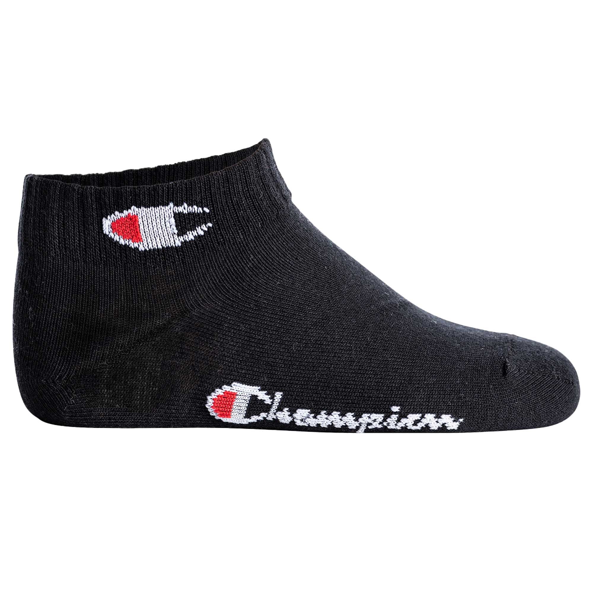 Champion Kinder Socken, 6er Pack - Quarter, Logo, einfarbig