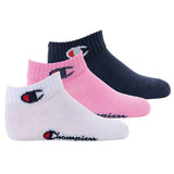 Champion Kinder Socken, 3er Pack - Quarter, einfarbig