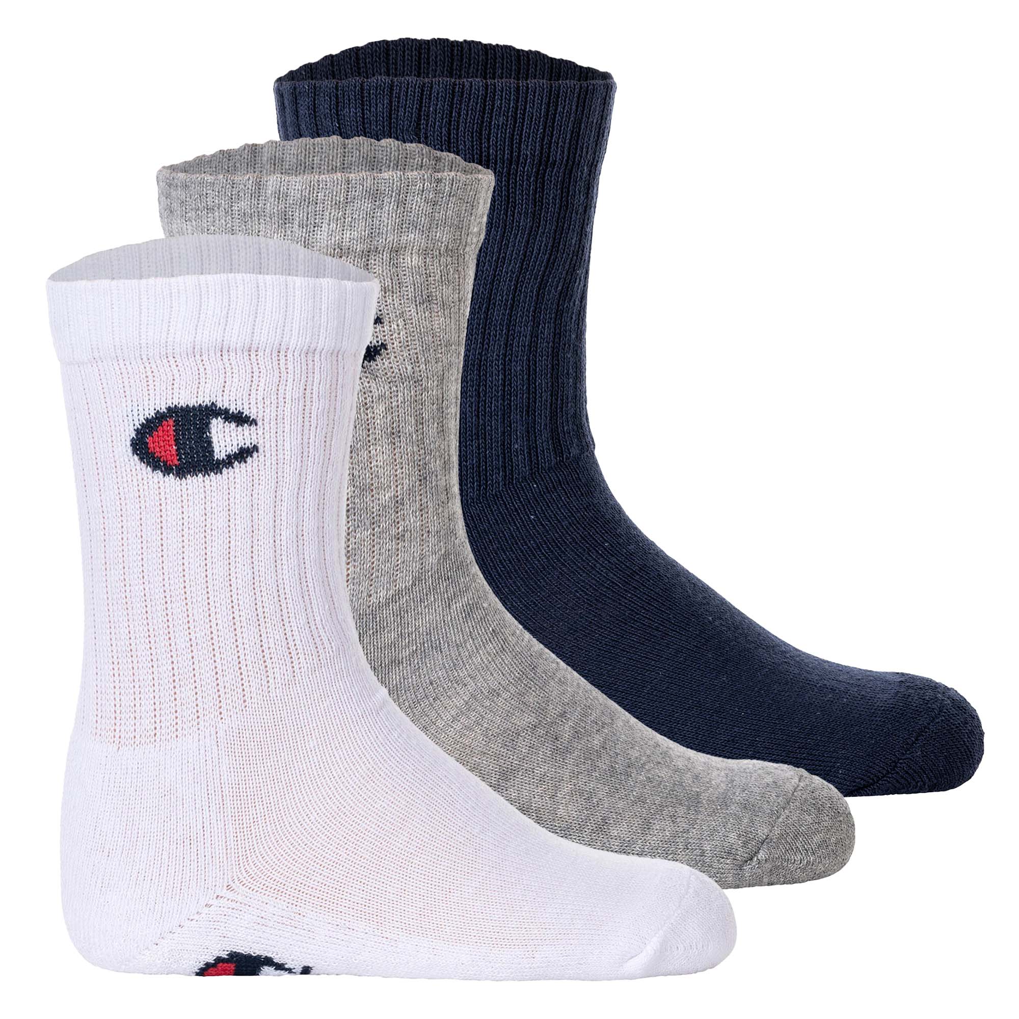 Champion Children's Socks, 3-Pack - Crew Socks, solid Colour