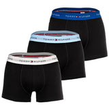 TOMMY HILFIGER Herren Boxershorts, 3er Pack - Trunks, Logo, Cotton Stretch