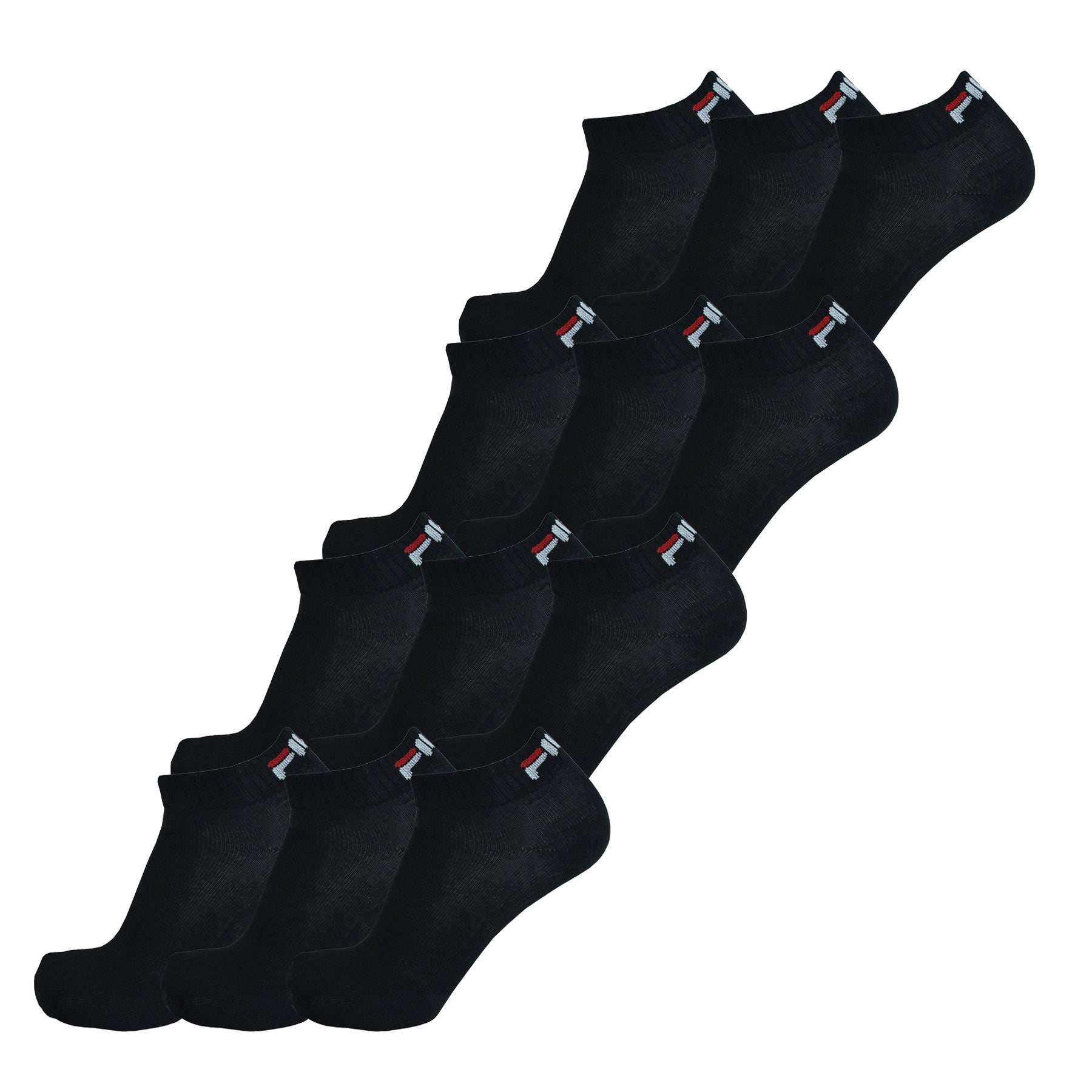 Fila 3 pairs of socks Quarter sneaker socks Trainer unisex 2.5 - 11 UK - different Colors
