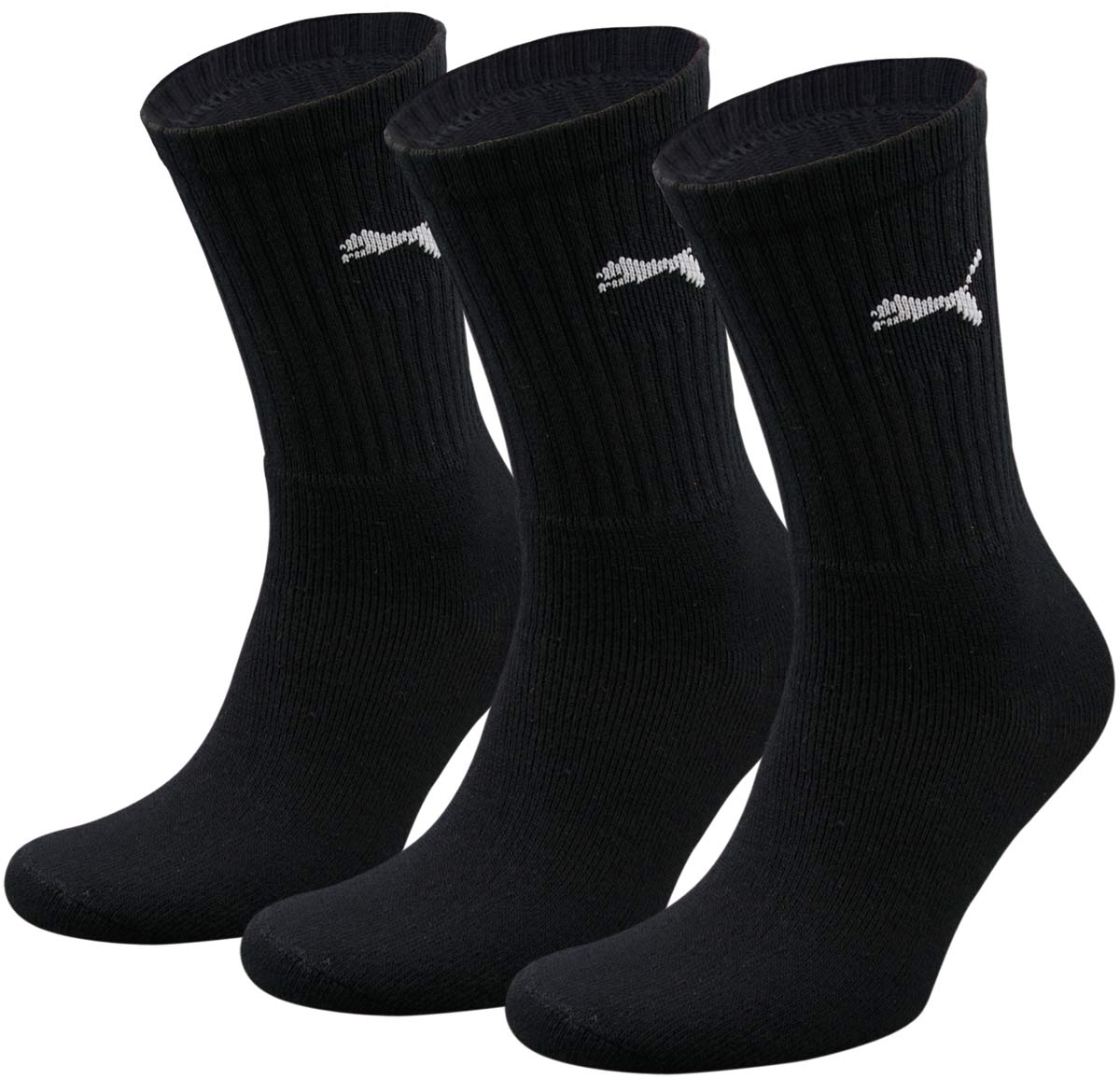 Puma 9 Paar Tennissocken Sport Socken Unisex 7312 3 x 3er Pack - Schwarz