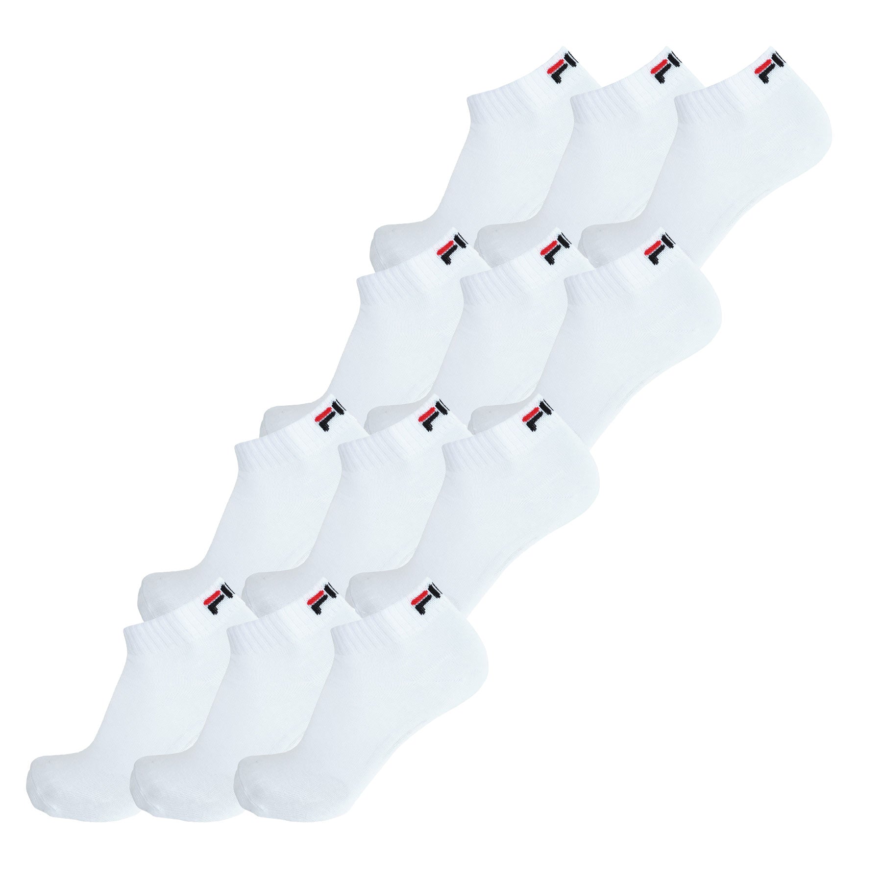 Fila 3 pairs of socks Quarter sneaker socks Trainer unisex 2.5 - 11 UK - different Colors