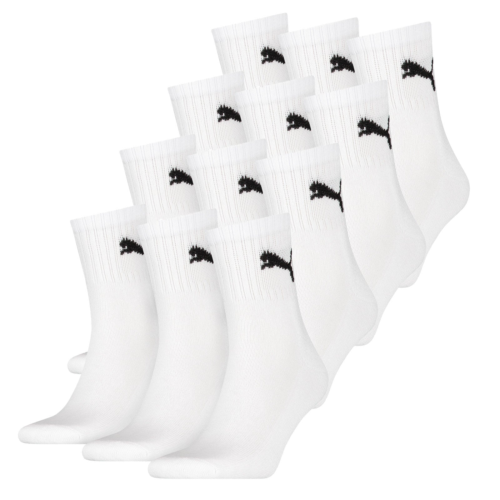 Puma Short Crew Socks 12 PAAR, Frotteesohle, Unisex Sportsocken