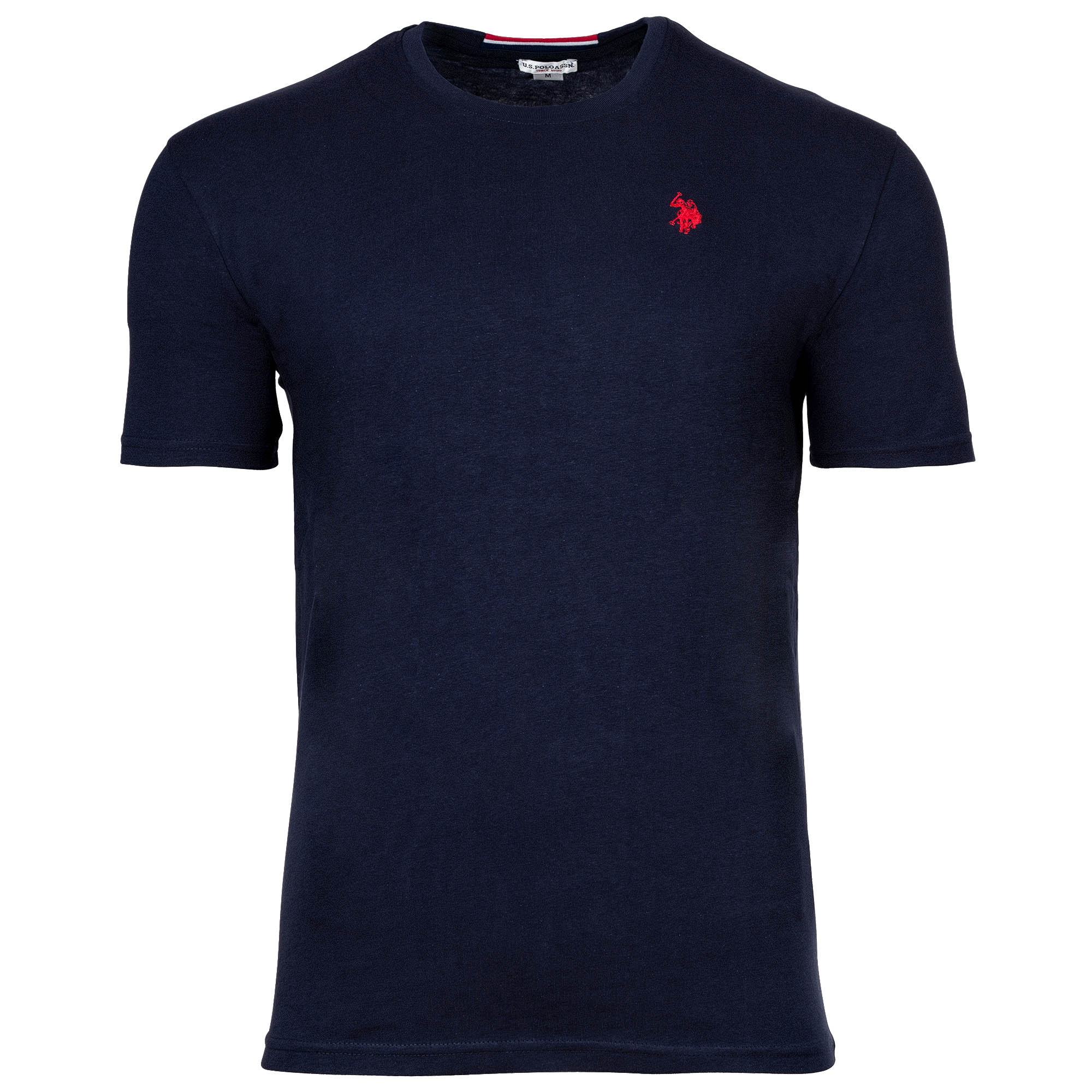 U.S. POLO ASSN. Herren T-Shirt - Rundhals, Logo-Stickerei, Baumwolle