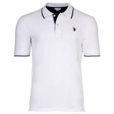U.S. POLO ASSN. Herren Poloshirt mit Kontrast-Details - Piquet, Logo, Cotton Stretch
