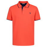 U.S. POLO ASSN. Herren Poloshirt mit Kontrast-Details - Piquet, Logo, Cotton Stretch