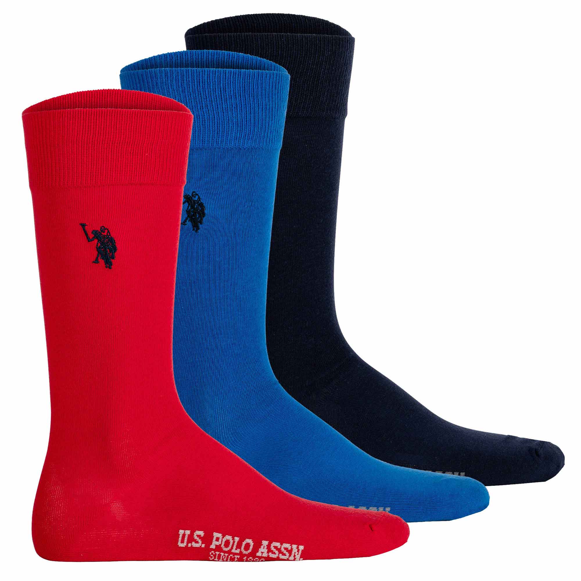 U.S. POLO ASSN. Men's socks, 3-pack - business socks, cotton mix