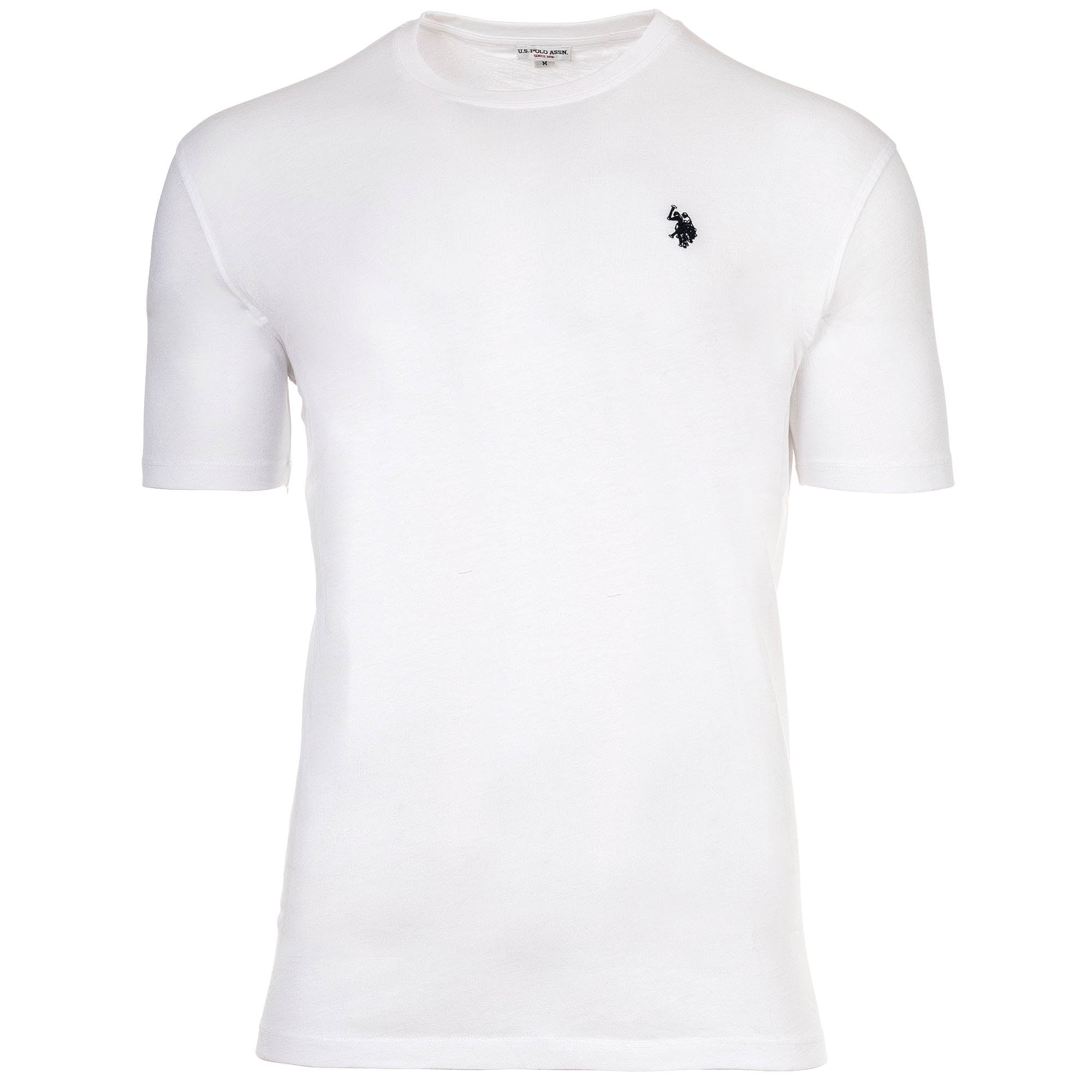 U.S. POLO ASSN. Herren T-Shirt - Carded Jersey, Rundhals, Logo-Stickerei, Baumwolle