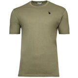 U.S. POLO ASSN. Herren T-Shirt - Carded Jersey, Rundhals, Logo-Stickerei, Baumwolle