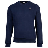 U.S. POLO ASSN. Men's Sweatshirt - Brushed Fleece, Round Neck, Logo, Cotton Blend