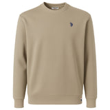 U.S. POLO ASSN. Herren Sweatshirt - Fleece Brushed, Rundhals, Logo, Baumwoll-Mix