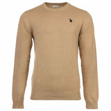 U.S. POLO ASSN. Men's knitted jumper - round neck, embroidered logo, cotton