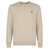 U.S. POLO ASSN. Herren Strickpullover - Rundhals, Logo-Stickerei, Baumwolle