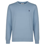 U.S. POLO ASSN. Herren Strickpullover - Rundhals, Logo-Stickerei, Baumwolle